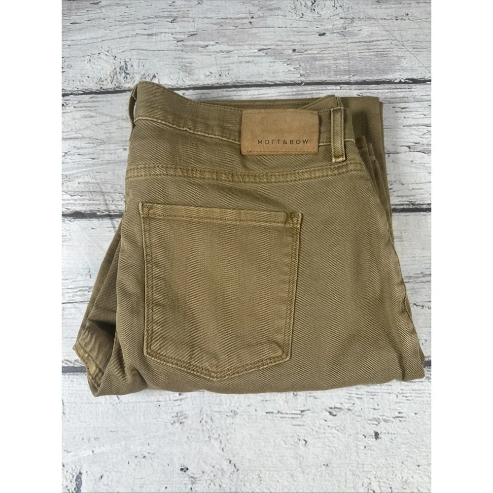 Mott & Bow Jeans Mens 33X32 Mercer Khaki Stretch Soft Twill Denim NWOT